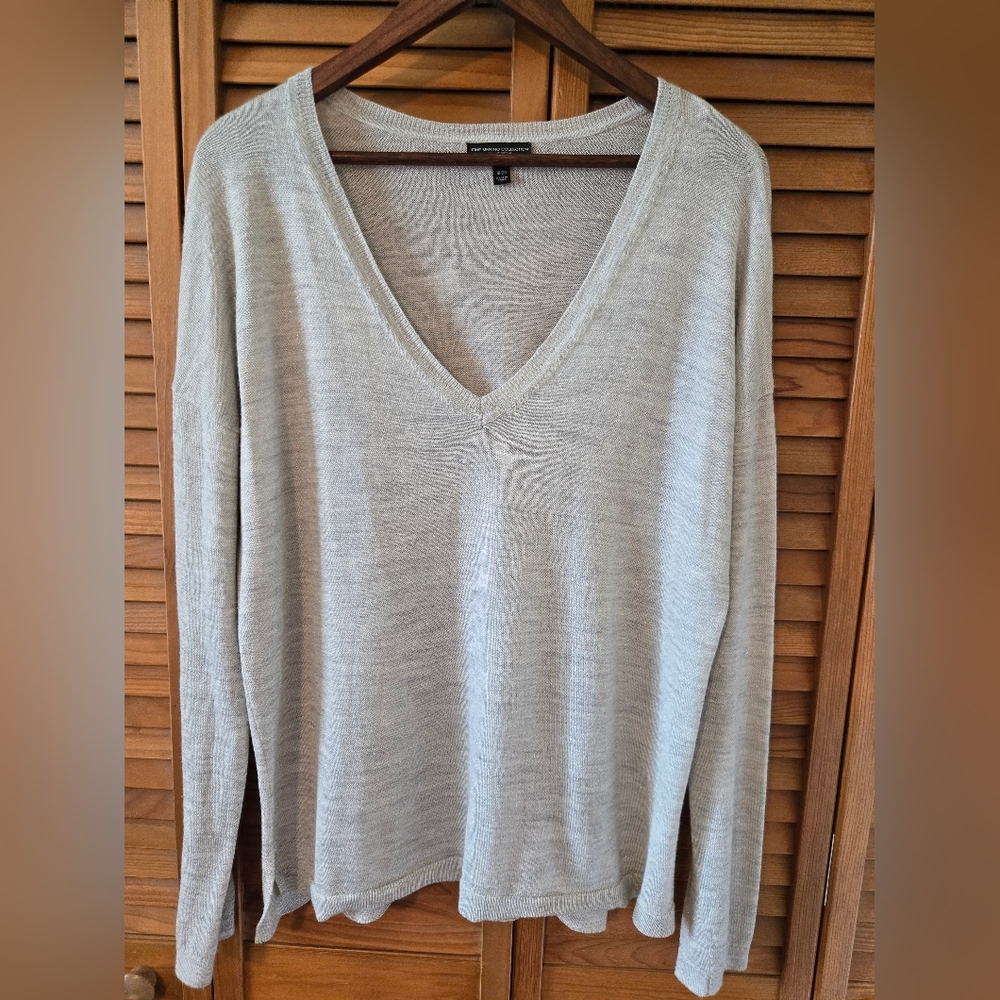 Lane Bryant Light Gray Knit Top